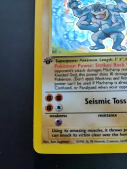 Machamp (Starter Deck) Holo 1st Ed. Pokemon Base Set #8 1999 NM - Image 2