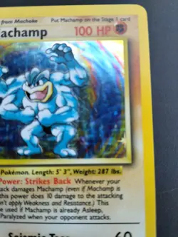 Machamp (Starter Deck) Holo 1st Ed. Pokemon Base Set #8 1999 NM - Image 4