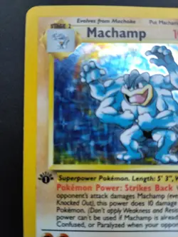 Machamp (Starter Deck) Holo 1st Ed. Pokemon Base Set #8 1999 NM - Image 5