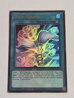 Mask Change MZMU-EN071 Ultra Rare Yugioh Maze of Muertos New Alt Art Short Print - Image 1