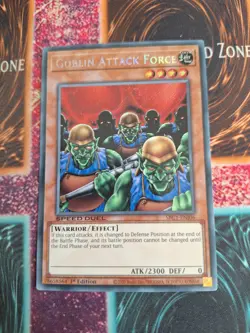 Yu-Gi-Oh! Goblin Attack Force SBC1-ENI06 Secret Rare 1st Edition Near Mint - Image 1