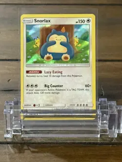 Snorlax Unbroken Bonds 158/214 Holo Rare Pokemon Card NM - Image 1