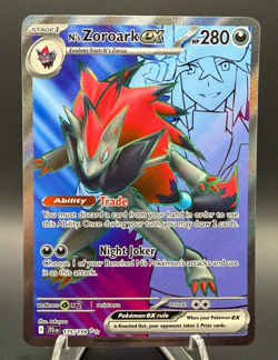 Pokemon TCG N's Zoroark EX Full Art Holo Card 175/159 SV09 Journey Together - Image 1