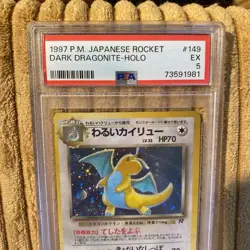 1997 Pokemon P.M. Rocket Gang #149 Dark Dragonite Holo Japanese Card PSA 5 - Image 4