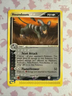 Houndoom 34/97 Pokemon EX Dragon Regular Rare Card - LP - Image 1