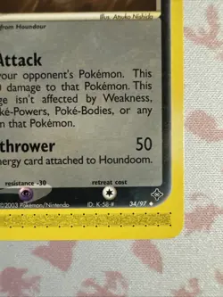 Houndoom 34/97 Pokemon EX Dragon Regular Rare Card - LP - Image 4