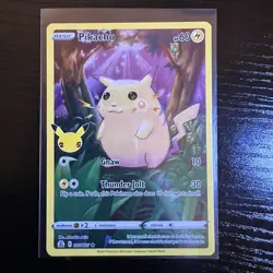Pikachu 005 Celebrations Full Art Card FA Pokemon TCG 2 - Image 1