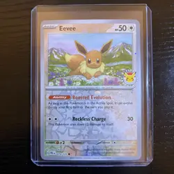 Eevee 074 Pokemon Day 2025 Reverse Cosmos Holo Card Pokemon TCG - Image 1