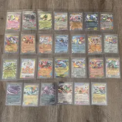61 NM Double Rare EX Pokemon TCG Card Lot Scarlet & Violet / Mega Evolution - Image 1