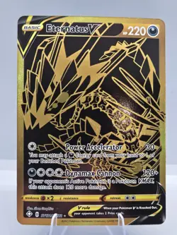 Eternatus V SV121/SV122 Gold Ultra Rare Full Art Pokemon Card Shining Fates - Image 1