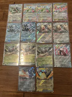 Pokemon Surging Sparks EX Rare Lot SSP English TCG. 14 Card Lot. - Image 1