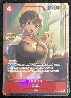 Doll OP11-008 Alternate Art One Piece Card English A Fist of Divine Speed | UK - Image 1