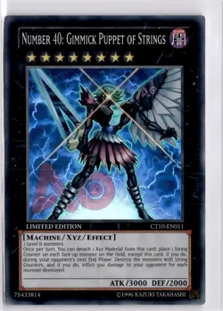 Super Rare Number 40: Gimmick Puppet Of Strings CT10-EN011 Yugioh Trading Card - Image 3