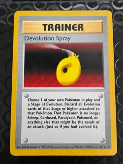 Pokemon Card - Devolution Spray Base Set (Shadowless) 72/102 Rare - Image 1
