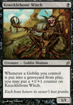 1x Knucklebone Witch - Foil Light Play, English Lorwyn MTG Magic - Image 1