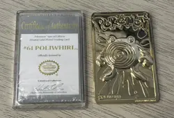 5 Burger King 23k gold plated Pokemon cards Charizard, pikachu, poliwhirl - Image 3