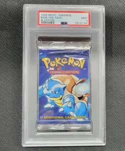 Pokemon 1999 Vintage Base Set Foil Booster Pack Blastoise PSA 9 MINT - Image 1