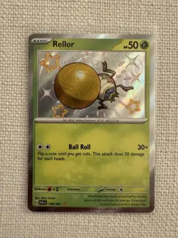 Pokemon TCG S&V Paldean Fates Rellor Shiny Rare Holo Card 108/091 NM - Image 1