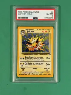 1999 Pokemon Jolteon Jungle Holo 4/64 PSA 8 - Image 1