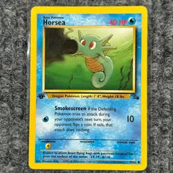 Vintage Pokemon Fossil Horsea 49/62 1st Edition Common LP - Image 1