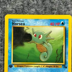 Vintage Pokemon Fossil Horsea 49/62 1st Edition Common LP - Image 3