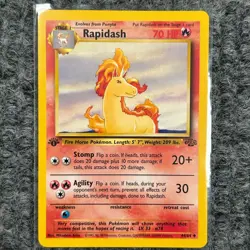 Vintage Pokemon Jungle Rapidash 1st Edition 44/64 Uncommon NM - Image 1
