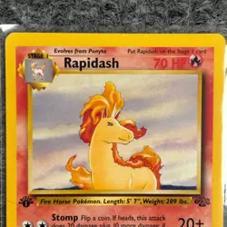 Vintage Pokemon Jungle Rapidash 1st Edition 44/64 Uncommon NM - Image 3