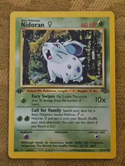 Pokemon Jungle Nidoran 57/64 1st Edition - Image 1