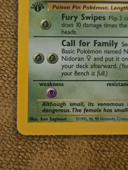 Pokemon Jungle Nidoran 57/64 1st Edition - Image 4