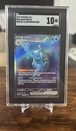 Pokemon Blastoise ex Special Illustration Rare SGC 10 Scarlet & Violet 151 #200 - Image 1