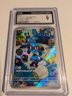 Pokemon Riolu 086/078 Scarlet Ex Art Rare Holo CGC 9 Japanese - Image 1