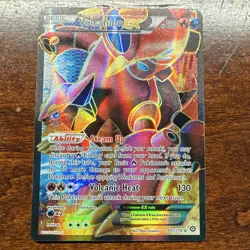 Volcanion EX Full Art Ultra Rare Holo 107/114 XY Steam Siege Pokemon TCG - Image 1