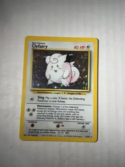 Pokemon Clefairy Base Set Holo Rare - Image 1