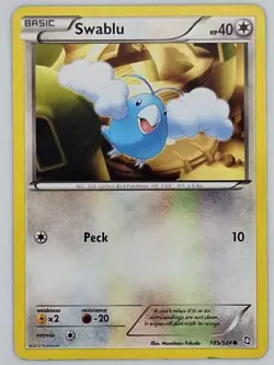 Swablu 105/124 Pokemon - Black & White Dragons Exalted MP - Image 1