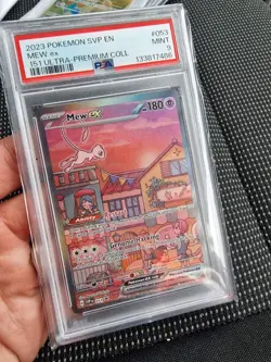 MEW EX 2023 POKEMON BLACK STAR PROMO 151 ULTRA PREMIUM UPC SVP EN COLL 053 PSA 9 - Image 1