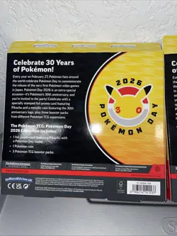 2x Pokemon Day 2026 Collection Box Bundle 30th Anniversary Pikachu Promo Sealed - Image 4