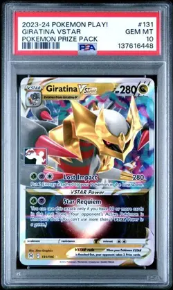 GIRATINA VSTAR PSA 10 2023-24 POKEMON PLAY! #131/196 PRIZE 7350 - Image 1