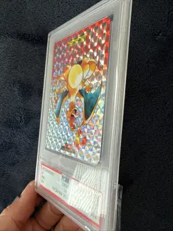 Charizard Pokemon 1996 Prism Bandai Carddass Vending Red Japanese #6 PSA 7 - Image 3