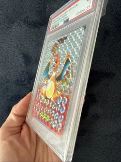 Charizard Pokemon 1996 Prism Bandai Carddass Vending Red Japanese #6 PSA 7 - Image 4