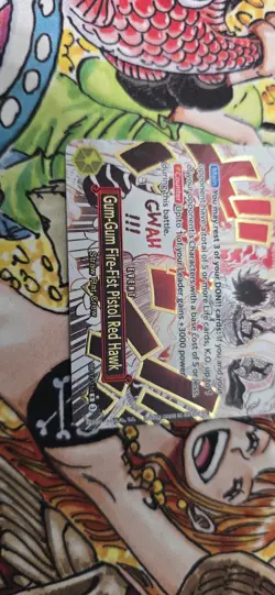 Bandai Monkey D. Luffy Gum-Gum Fire-Fist Pistol Red Hawk OP11-114 Manga Event - Image 3