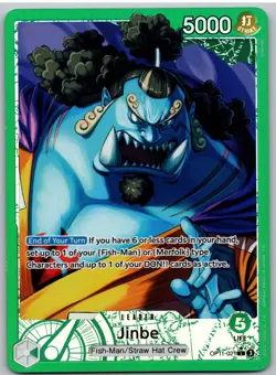 Jinbe (021) (Alternate Art) OP11-021 Leader A Fist of Divine Speed One Piece NM - Image 1