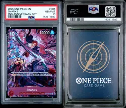 2025 One Piece EN Shanks 2nd Anniversary Set OP09-004 PSA 10 Gem Mint - Image 3