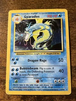 Pokemon Gyarados TCG Base Set Holo Rare Card 6/102 - Image 1