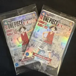 🔥🏀TWO One Piece Monkey.D.Luffy US College Basketball Promo Cards [SEALED]🔥🏀 - Image 1