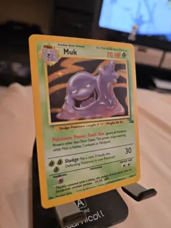 1995-1998 Pokemon Muk Fossil 13/62 Holo!! Some Scratching Trading Cards Classics - Image 2