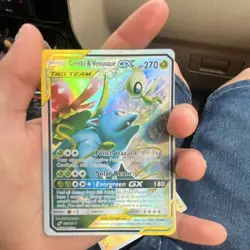 Pokemon Celebi & Venusaur GX TAG TEAM Promo Holo Card SM167 Sm 270 HP - Image 1