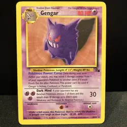 Gengar 20/62 Fossil Unlimited Non Holo Rare Card Pokemon TCG WOTC MP - Image 1