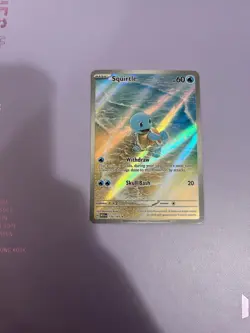 Pokemon TCG Squirtle 170/165 Scarlet & Violet 151 Illustration Rare Holo Card - Image 1