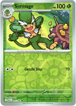 SIMISAGE 005/086 REVERSE HOLO BLACK BOLT POKEMON CARD NM-Mint TCG - Image 1