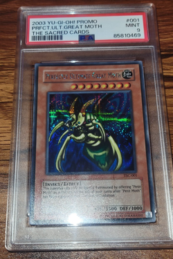 Yu-gi-oh Perfectly Ultimate Moth Promo #001 The Sacred Cards Psa 9 - Image 2